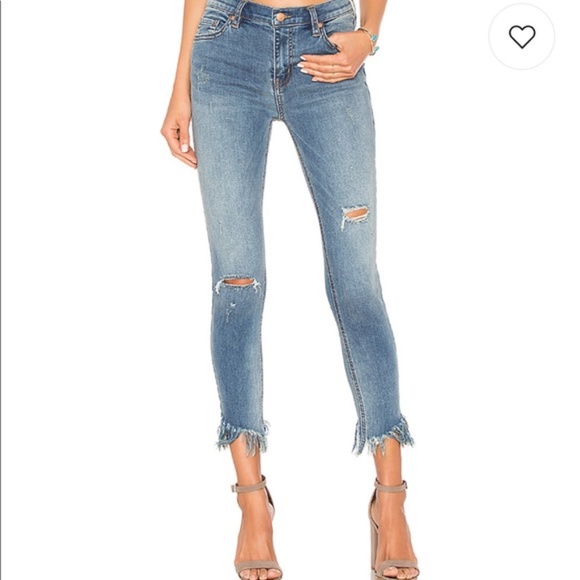 Free People Denim - Free People Great Heights Fringe Skinny Jeans 31